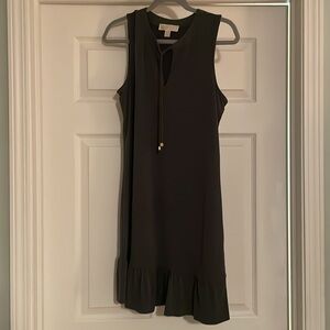 MICHAEL Michael Kors Green Sleeveless Ruffle-Hem Shift Dress